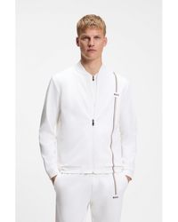 BOSS - Active Zip-Up Sweatshirt With Moisture Management - Lyst