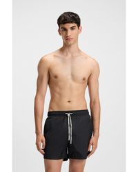 HUGO - Swim Shorts With Contrast Logo Print - Lyst