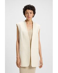 BOSS - Relaxed-Fit Sleeveless Blazer - Lyst