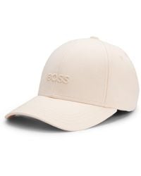 BOSS - Cotton-Twill Cap With Tonal Embroidered Logo - Lyst