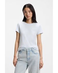 BOSS - Cotton-Jersey Slim-Fit T-Shirt With Double B Monogram - Lyst