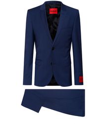 HUGO Extra Slim-Fit Anzug aus besonders elastischem Woll-Mix - Blau