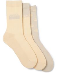 HUGO - Three-Pack Of Short-Length Socks With Split Logos - Lyst