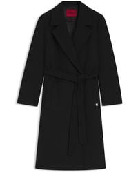 HUGO - Regular-Fit Mantel Mit Bindegürtel - Lyst