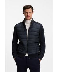 BOSS - Zip-Up Jacket With Padded Front - Lyst