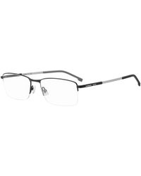 BOSS - Half-Rim Optical Frames With Logo Temples - Lyst