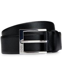 BOSS - Belt In Italian Leather With Logo Buckle - Lyst
