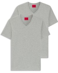 HUGO - Two-Pack Of V-Neck T-Shirts - Lyst