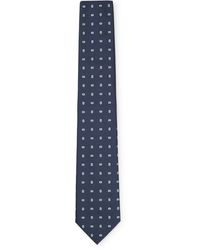 BOSS - Silk-blend Tie With All-over Micro Pattern - Lyst