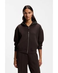 BOSS - Loose-Fit Zip-Up Hoodie - Lyst