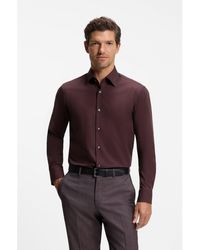 BOSS - Regular-Fit Stretch-Cotton Shirt - Lyst