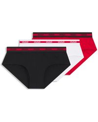 HUGO - 3 Pack Of Stretch Cotton Briefs - Lyst