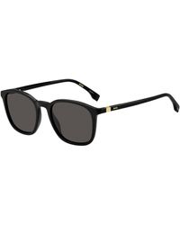 BOSS by HUGO BOSS Sonnenbrille aus schwarzem Acetat mit 360-Grad-Scharnieren