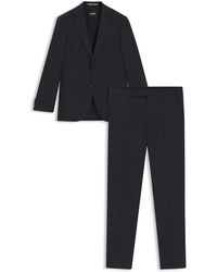 BOSS - Regular-Fit Anzug Aus Elastischer Schurwolle - Lyst