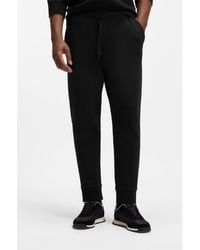 BOSS - Stretch-Cotton Tracksuit Bottoms With Logo Print - Lyst