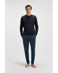 BOSS - Cotton Pyjama Set With Monograms And Logos - Lyst