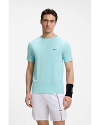 BOSS - Active Moisture-Wicking T-Shirt With Tennis-Ball Eming - Lyst