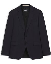 BOSS - One Slim-Fit Colbert Van Scheerwollen Serge - Lyst