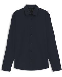 BOSS - Slim-Fit Hemd Aus Strukturiertem Performance-Stretch-Jersey - Lyst