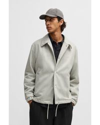 HUGO - Regular-Fit Padded Wool-Blend Coach Jacket - Lyst
