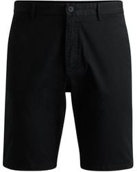 HUGO - Slim-Fit Chino-Shorts aus elastischer Baumwoll-Gabardine - Lyst