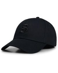 BOSS - Cotton-Twill Cap With Embroidered Double B Monogram - Lyst