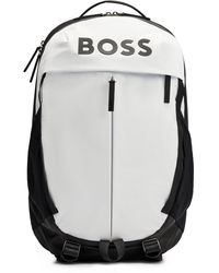 BOSS - Rucksack aus Kunstleder mit Logo-Details - Lyst