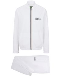 BOSS by HUGO BOSS X Matteo Berrettini Performance-stretch Tracksuit With Logo Details - White