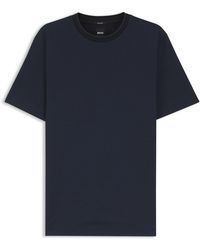BOSS - T-Shirt Aus Merzerisierter Baumwolle Mit Dreifarbigem Jacquard-Muster - Lyst
