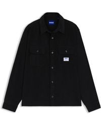 HUGO - Oversized Hemd Aus Baumwoll-Cord - Lyst