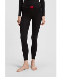 HUGO - Thermal Leggings With Logo Label - Lyst