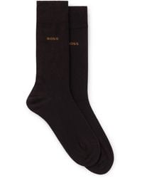 BOSS - Cotton Blend Regular-Length Logo Socks - Lyst