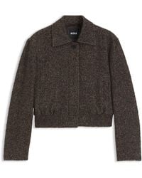 BOSS - Veste Style Bomber En Tissu À Chevrons - Lyst