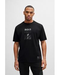 BOSS - X Nfl Stretch-cotton T-shirt With Printed Artwork - Lyst
