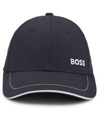 BOSS - Pet Van Katoenen Twill Met Contrastdetails En Logostiksel - Lyst