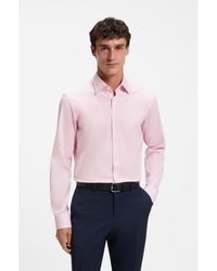 BOSS - Regular-Fit Stretch-Cotton Shirt - Lyst