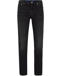 HUGO - Schwarze Slim-Fit Jeans aus Stretch-Denim - Lyst