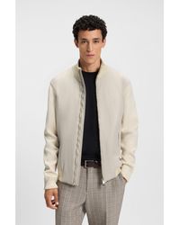 BOSS - Regular-Fit Hybrid Jacket With Double B Monogram - Lyst