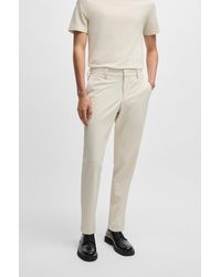 BOSS - Slim-fit Trousers In Wrinkle-resistant Performance-stretch Fabric - Lyst