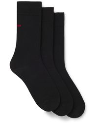 HUGO - Everyday Cotton Blend Logo Socks - Lyst