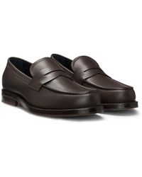 BOSS - Dressletic-Loafer Aus Weichem Leder - Lyst