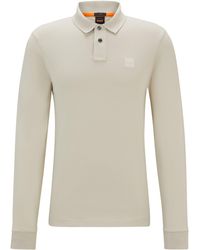 BOSS - Slim-Fit Poloshirt aus Stretch-Baumwolle mit Logo-Aufnäher - Lyst