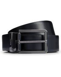 BOSS - Reversible Italian-leather Belt With Milled Buckle - Lyst