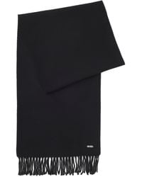 BOSS - Italian-made Scarf In Wool Twill - Lyst