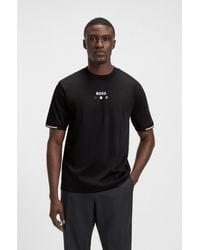 BOSS - Pima-Cotton T-Shirt With Tennis Ball Graphics - Lyst