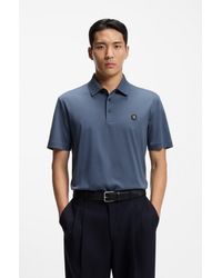 BOSS - Light Blue Men's Polo Shirts Size M - Lyst