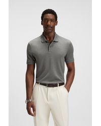 BOSS - Silver Men's Polo Shirts Size M - Lyst