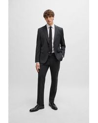 BOSS - Regular-fit Suit In A Stretch-virgin-wool Blend - Lyst