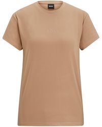 BOSS - Pyjama-Shirt aus Stretch-Modal mit Jersey-Struktur und tonalem Logo - Lyst