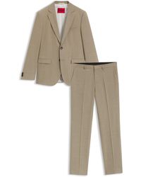 HUGO - Extra Slim-Fit Anzug Aus Strukturiertem Stretch-Gewebe - Lyst